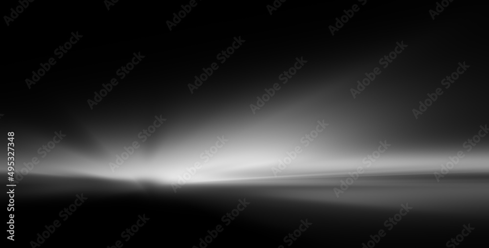 perspective floor backdrop black room studio with gray gradient spotlight backdrop background for display your product or artwork .