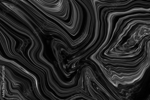 Black marble ink pattern texture abstract background.