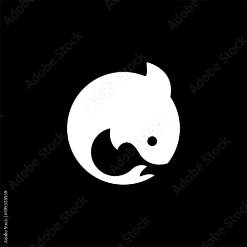 Shark logo design sharks logo Vector Image . shark circle logo , logo shark circle 