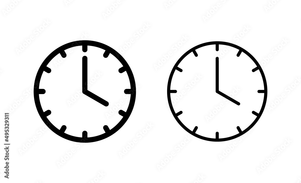 Clock icon vector. Time sign and symbol. watch icon Clock icon vector. Time sign and symbol. watch icon