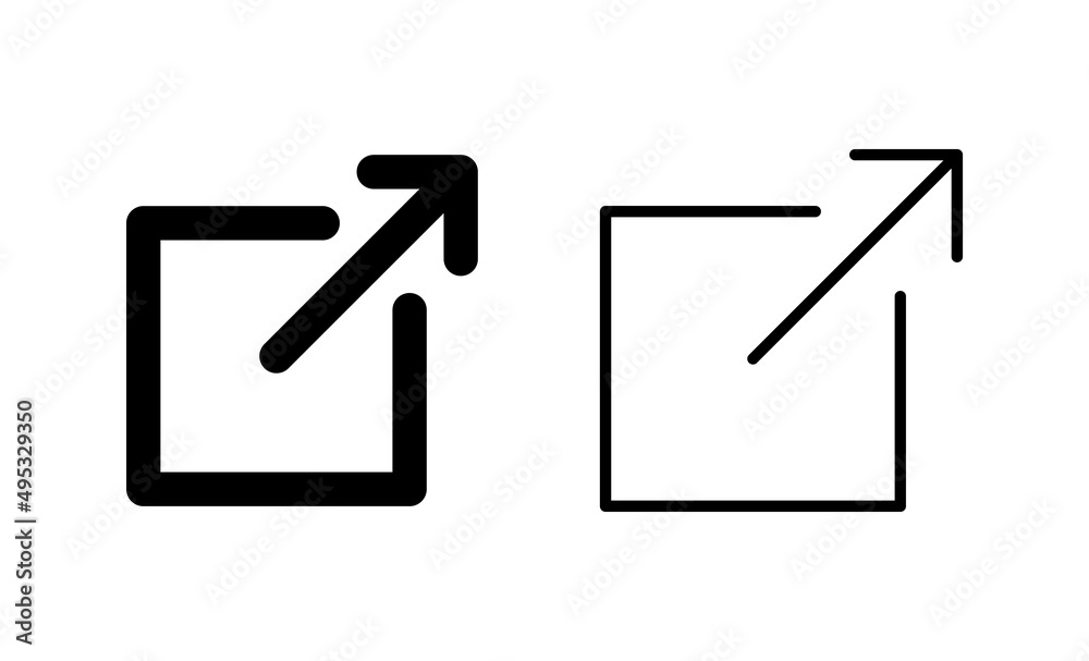 External link icon vector. link sign and symbol. hyperlink symbol External link icon vector. link sign and symbol. hyperlink symbol