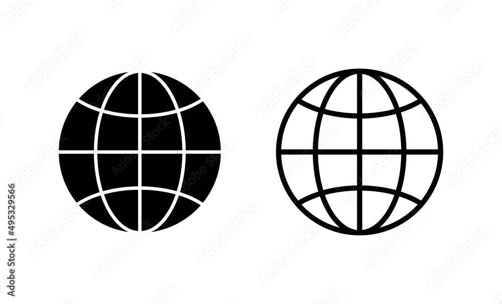 Web icon vector. go to web sign and symbol. web click icon. Global search icon