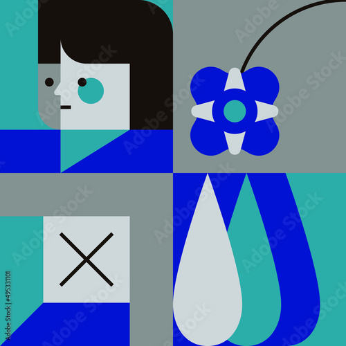 Concept of antidepressants are saving people from depression and about pills effect on mood and health. Flat cartoon vector illustration for banners, site, posters