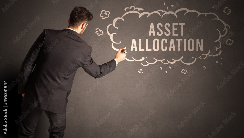 businessman drawing a cloud with inscription businessman drawing a cloud with inscription