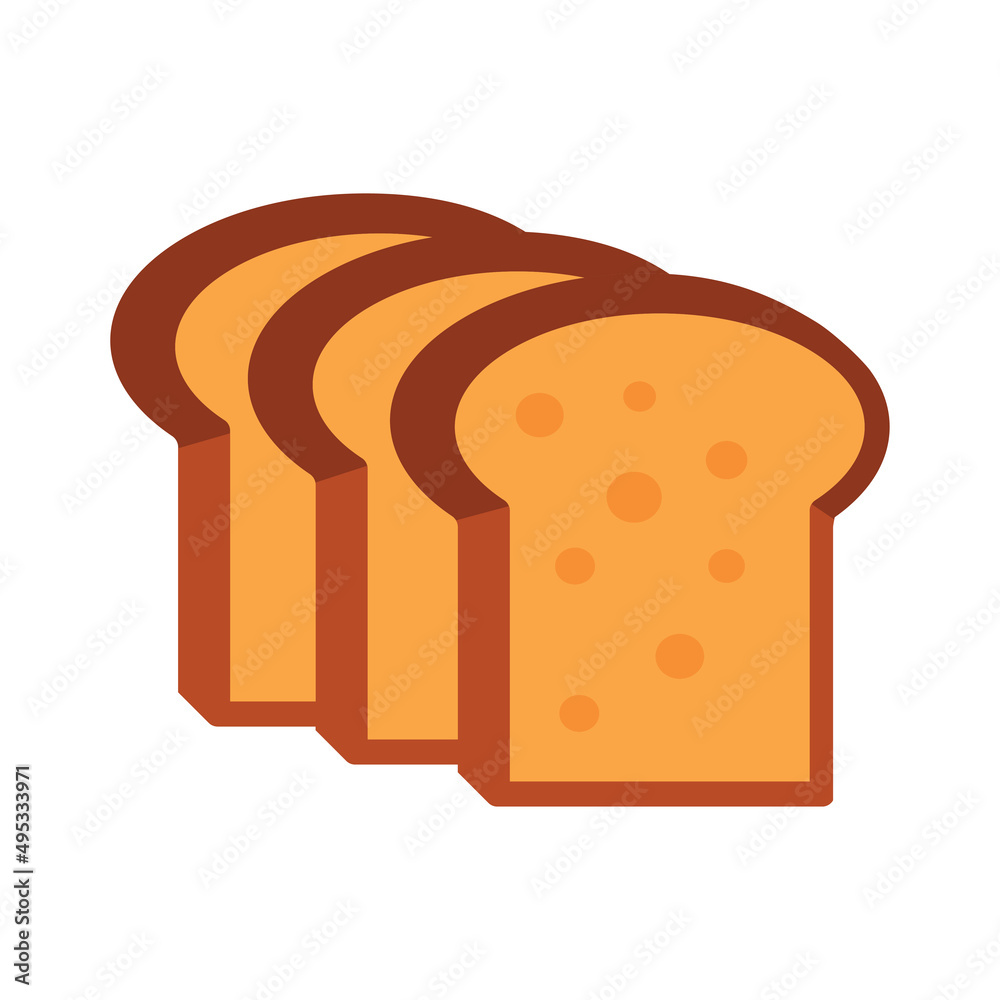 Bread Slices Icon Illustration Vector. Bread Slices Icon Illustration Vector.
