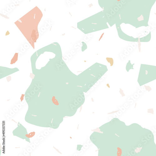 Terrazzo seamless pattern. Earthy  minimalistic