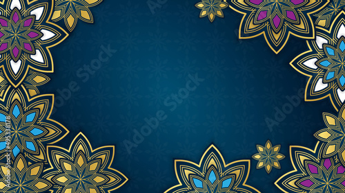 Realistic arabic ornamental background. - Vector.