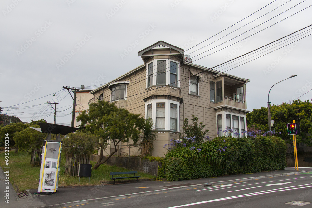 Old wooden buildings, Wellington suburban, New Zealand. Old wooden buildings, Wellington suburban, New Zealand.