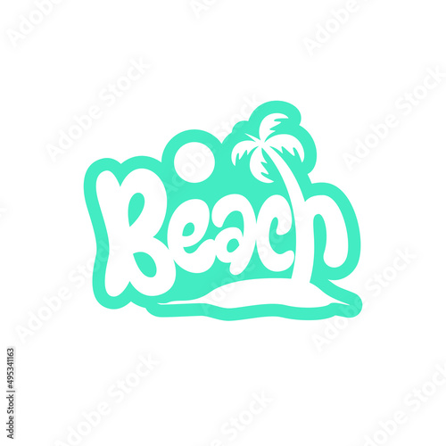 beach logo design. 