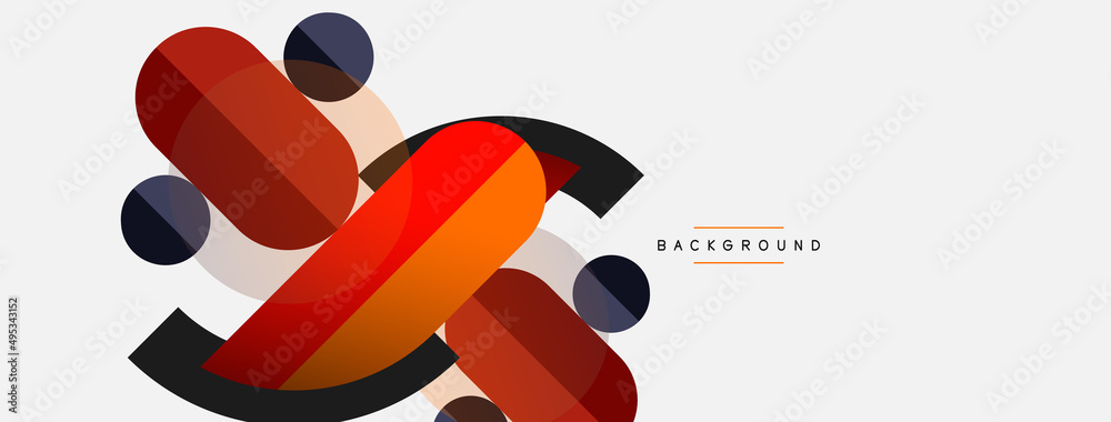 Round geometric shapes lines and circles. Vector template for wallpaper banner background or landing page Round geometric shapes lines and circles. Vector template for wallpaper banner background or landing page