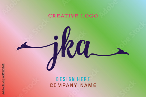 JKA lettering logo is simple, easy to understand and authoritative photo