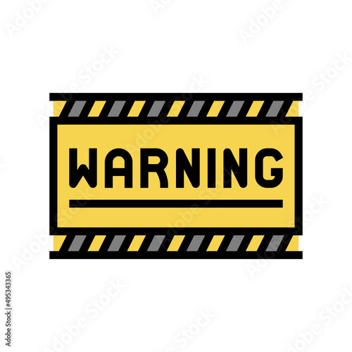 warning sign color icon vector. warning sign sign. isolated symbol illustration © vectorwin