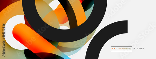 Circle abstract background. Vector illustration for wallpaper banner background card or landing page