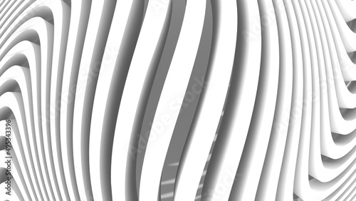 Abstract background with stripes or curved lines. 3D render