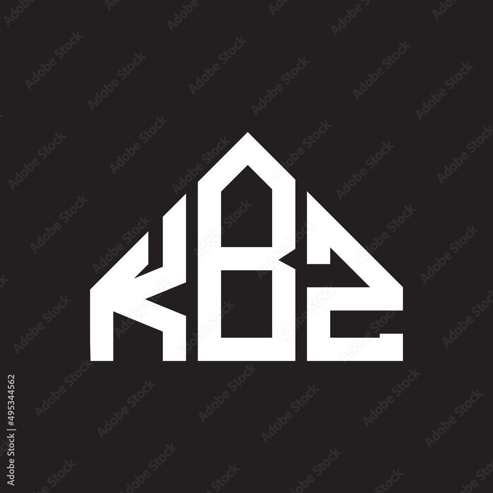 KBZ letter logo design on Black background. KBZ creative initials letter logo concept. KBZ letter design. 
