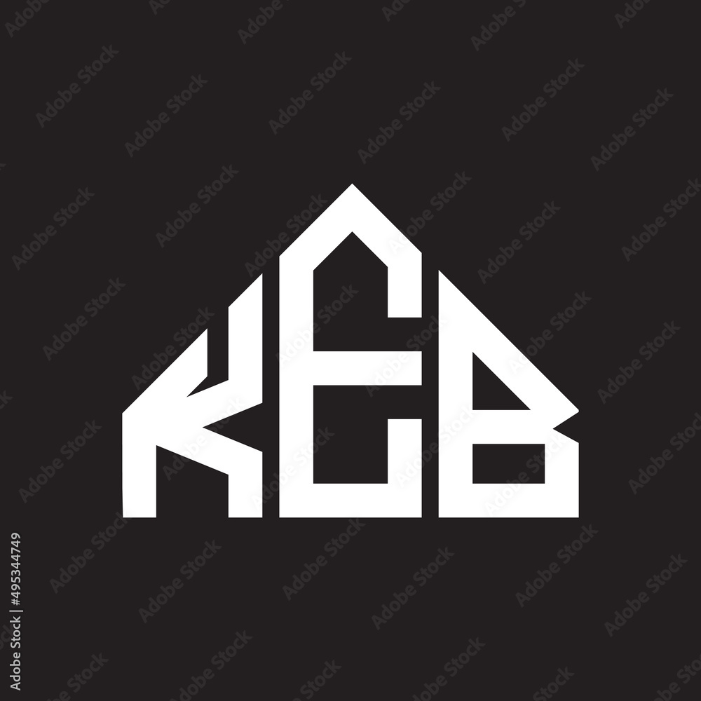 KEB letter logo design on Black background. KEB creative initials letter logo concept. KEB letter design. 
