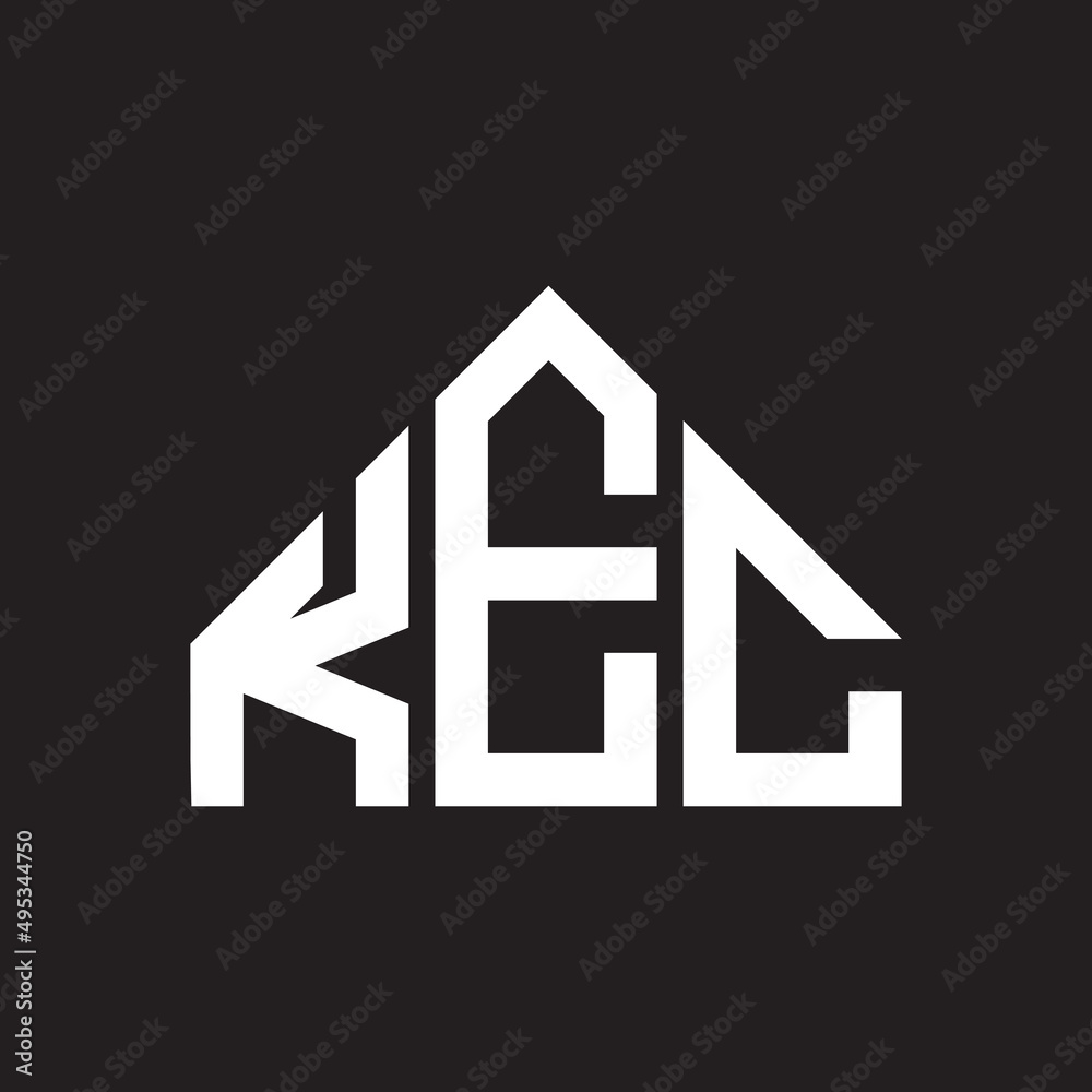 KEC letter logo design on Black background. KEC creative initials letter logo concept. KEC letter design. 
