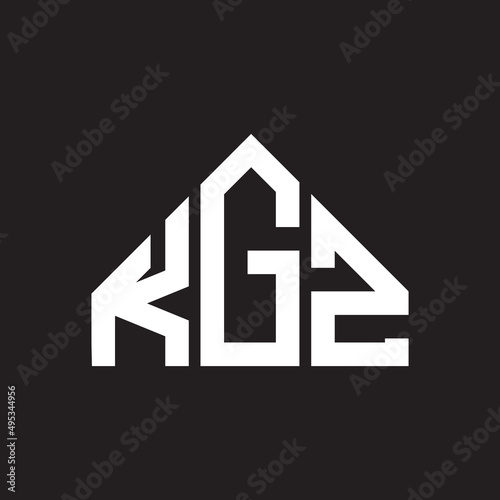 KGZ letter logo design on Black background. KGZ creative initials letter logo concept. KGZ letter design. 