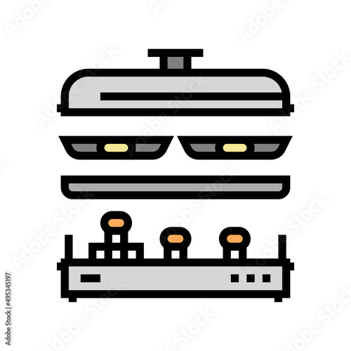 raclette fondue color icon vector. raclette fondue sign. isolated symbol illustration