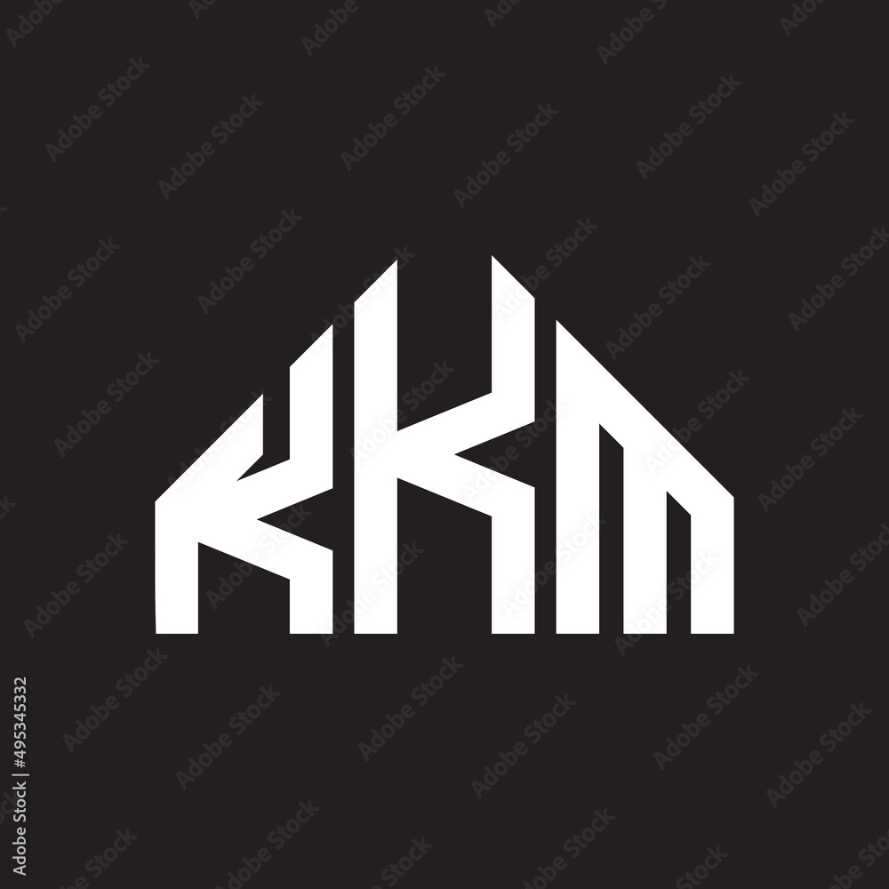 KKM letter logo design on black background. KKM  creative initials letter logo concept. KKM letter design.