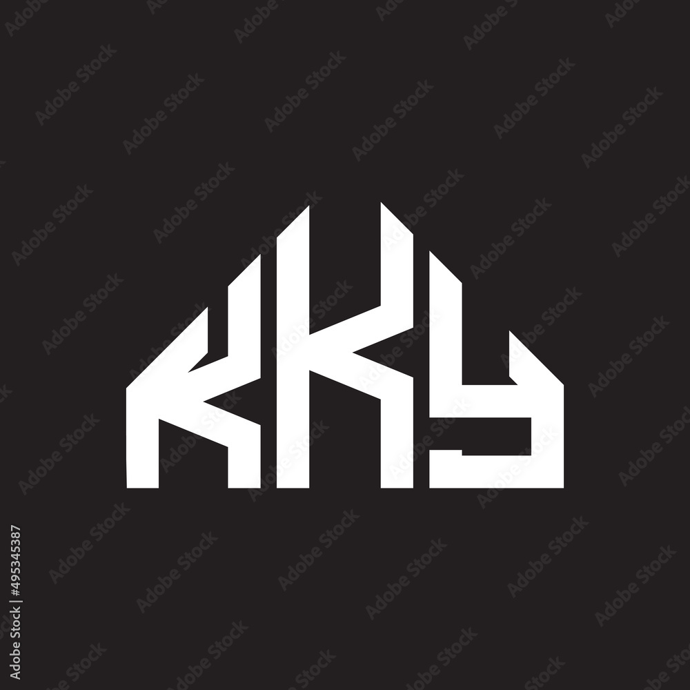 KKY letter logo design on black background. KKY  creative initials letter logo concept. KKY letter design.