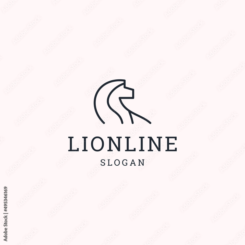 Lion logo icon design template vector illustration