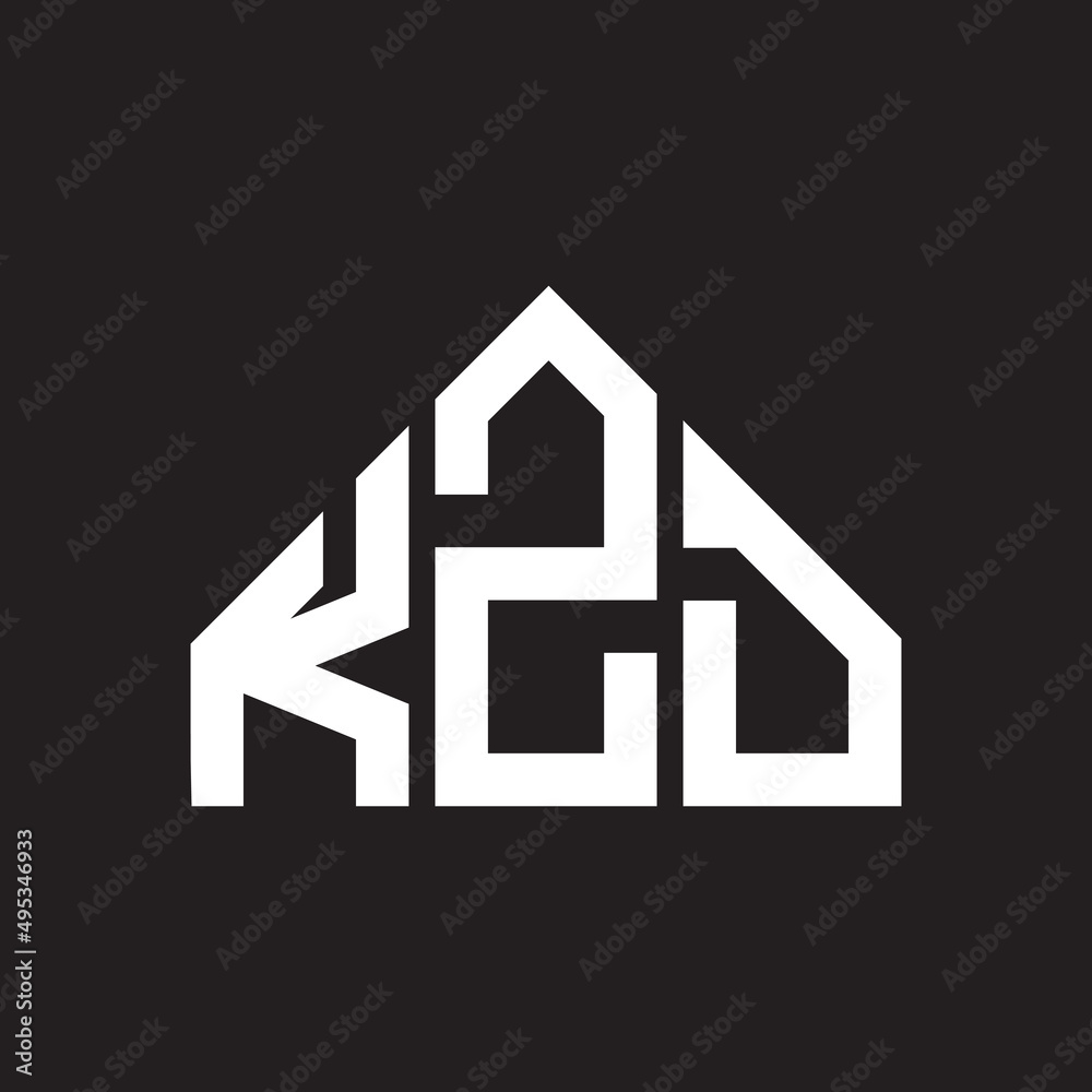 KZD letter logo design on black background. KZD creative initials letter logo concept. KZD letter design. KZD letter logo design on black background. KZD creative initials letter logo concept. KZD letter design.