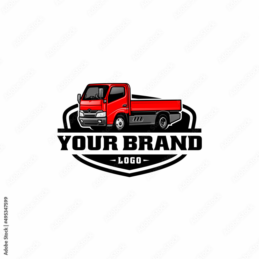 truck illustration logo vector