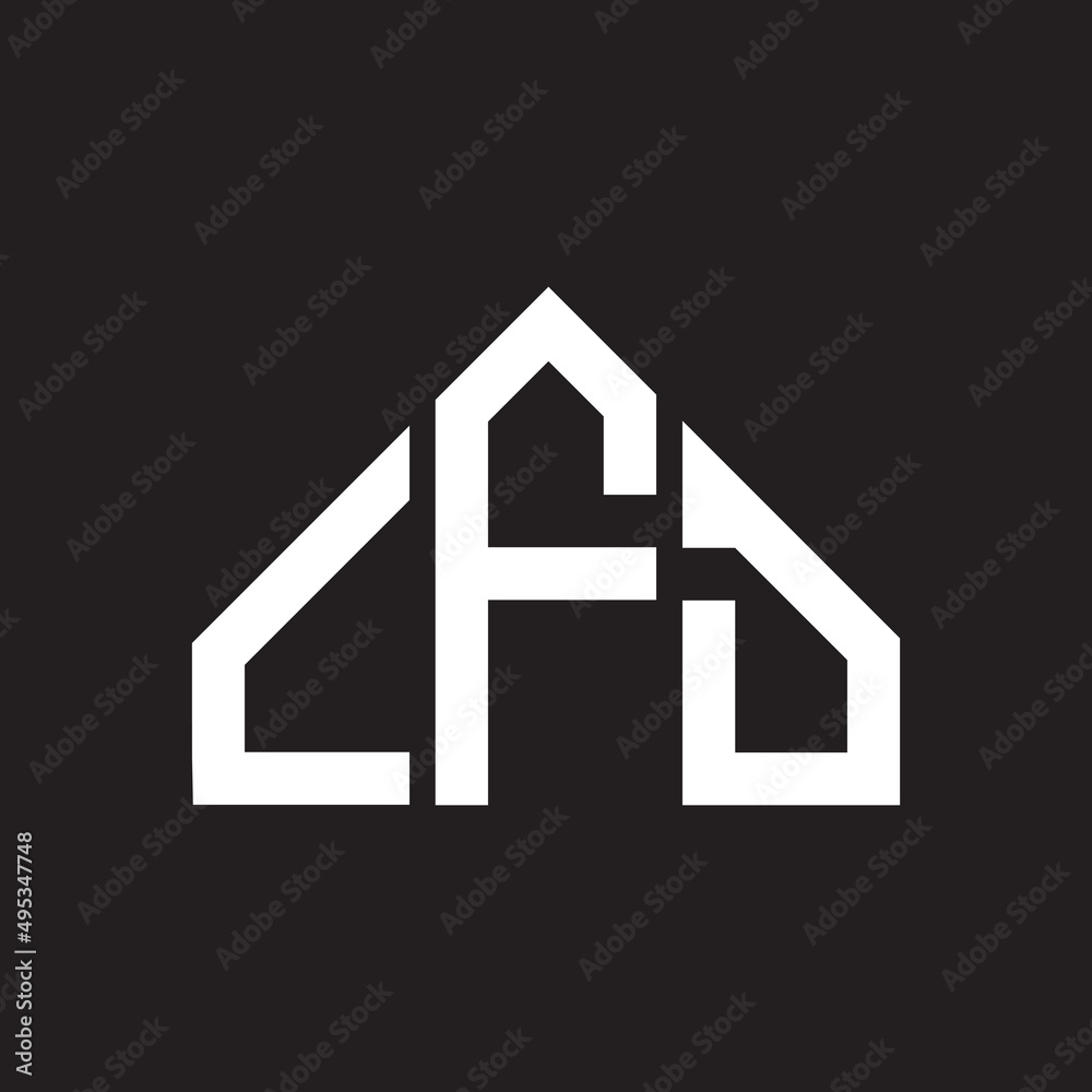 CFD letter logo design on Black background. CFD creative initials letter logo concept. CFD letter design. CFD letter logo design on Black background. CFD creative initials letter logo concept. CFD letter design.