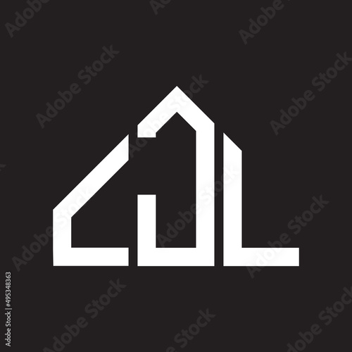 CJL letter logo design on Black background. CJL creative initials letter logo concept. CJL letter design. 