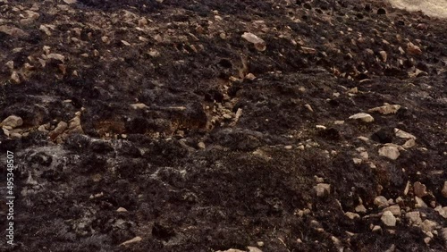 Wallpaper Mural Effect of climate changes on hills after a fire left land destroyed Torontodigital.ca