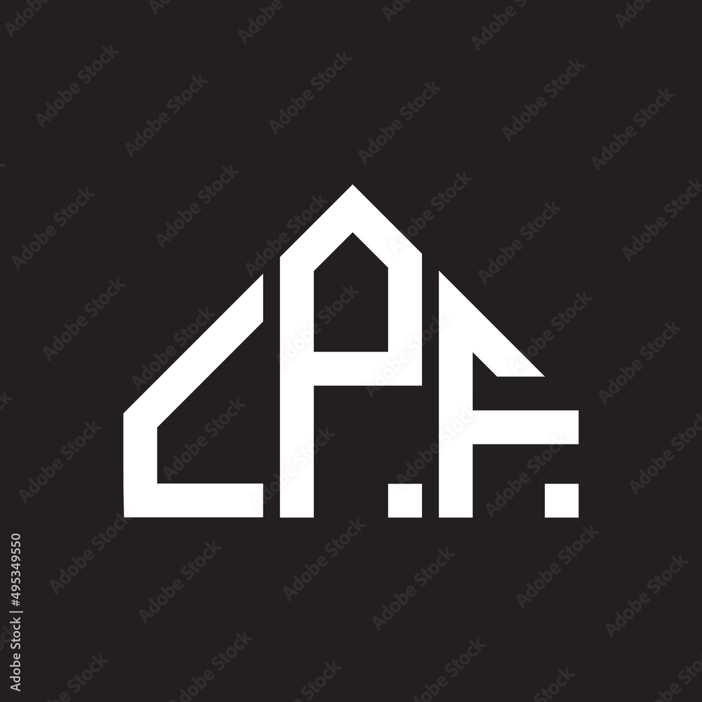 CPF letter logo design on Black background. CPF creative initials letter logo concept. CPF letter design. 
