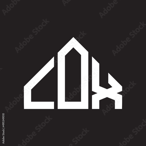 COX letter logo design on Black background. COX creative initials letter logo concept. COX letter design. 