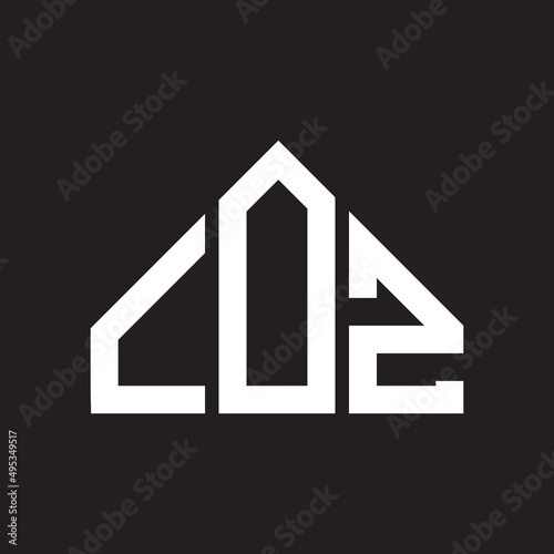 COZ letter logo design on Black background. COZ creative initials letter logo concept. COZ letter design. 