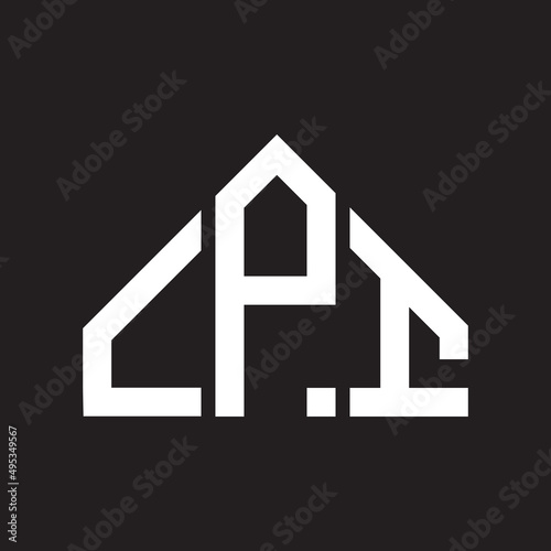 CPI letter logo design on Black background. CPI creative initials letter logo concept. CPI letter design. 