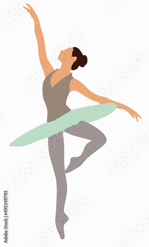 illustration of ballet dancer posing © artist404