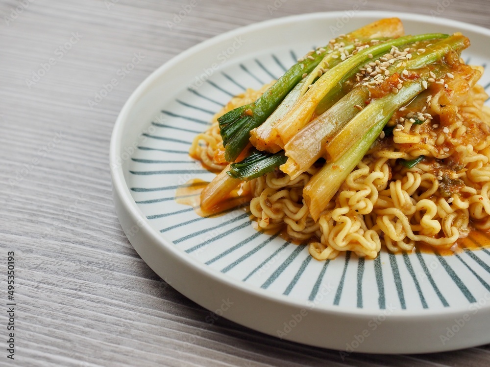 한국 음식 비빔 라면, 요리