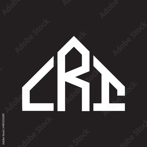 CRI letter logo design on Black background. CRI creative initials letter logo concept. CRI letter design. 