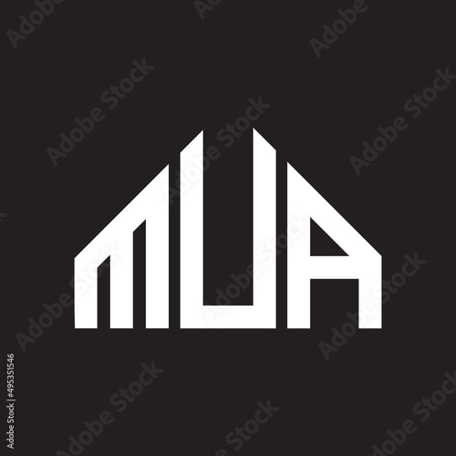MUA letter logo design on black background. MUA creative initials letter logo concept. MUA letter design.