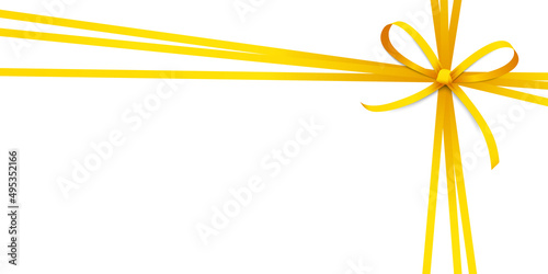 yellow colored ribbon bow