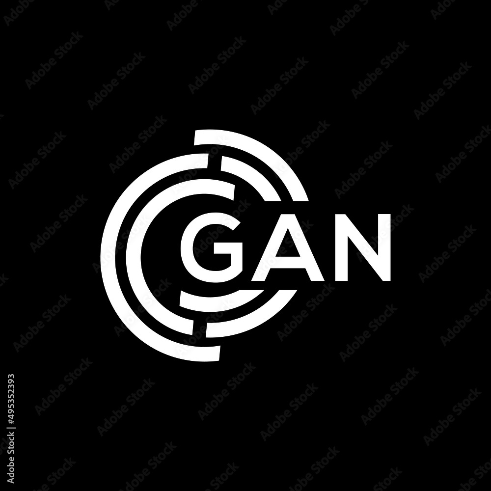 Obraz premium GAN letter logo design on black background. GAN creative initials letter logo concept. GAN letter design.