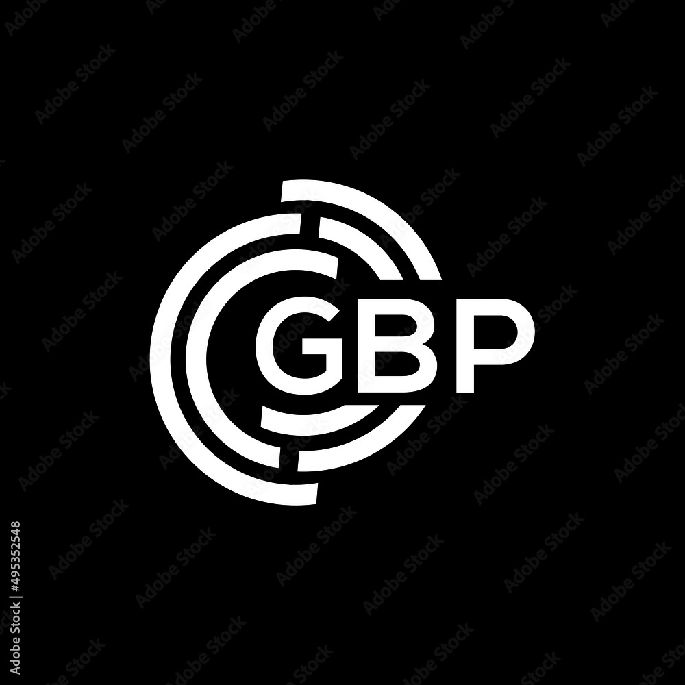 GBP letter logo design on black background. GBP creative initials letter logo concept. GBP letter design. GBP letter logo design on black background. GBP creative initials letter logo concept. GBP letter design.