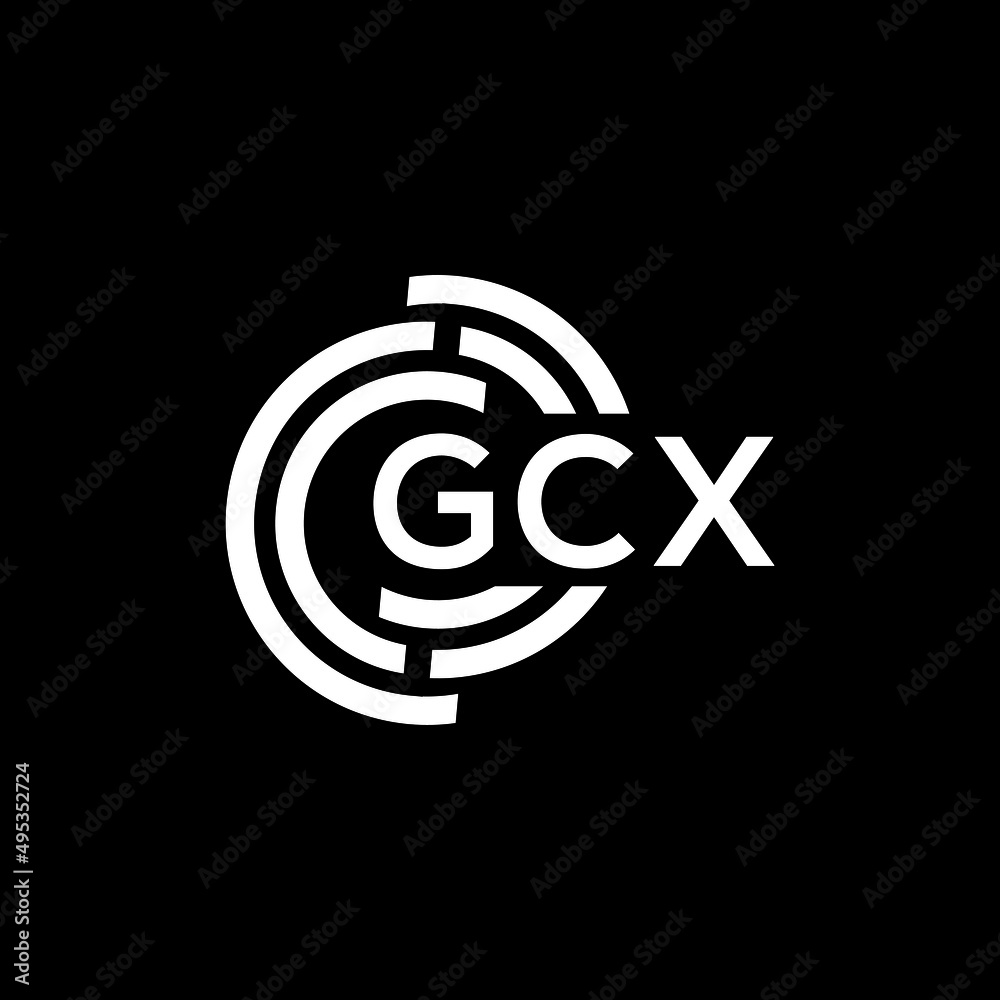 GCX letter logo design on black background. GCX creative initials letter logo concept. GCX letter design. GCX letter logo design on black background. GCX creative initials letter logo concept. GCX letter design.