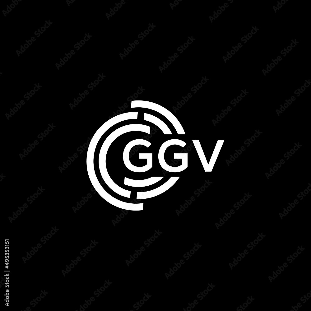 GGV letter logo design on black background. GGV creative initials letter logo concept. GGV letter design. GGV letter logo design on black background. GGV creative initials letter logo concept. GGV letter design.