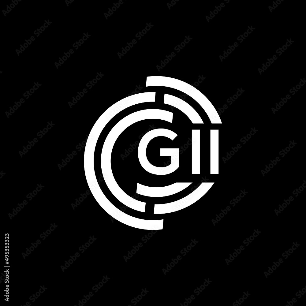 GII letter logo design on black background. GII creative initials letter logo concept. GII letter design. GII letter logo design on black background. GII creative initials letter logo concept. GII letter design.