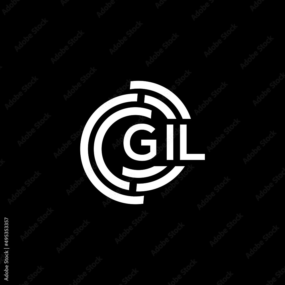 GIL letter logo design on black background. GIL creative initials letter logo concept. GIL letter design. GIL letter logo design on black background. GIL creative initials letter logo concept. GIL letter design.