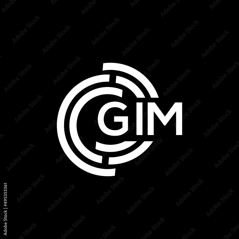 GIM letter logo design on black background. GIM creative initials letter logo concept. GIM letter design. GIM letter logo design on black background. GIM creative initials letter logo concept. GIM letter design.