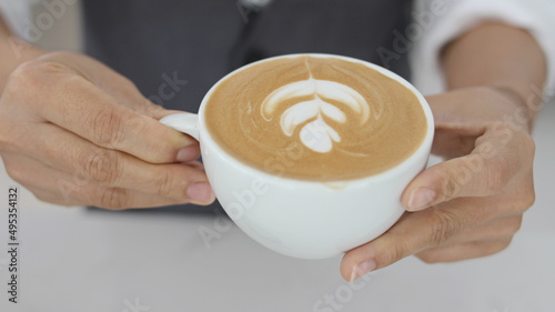 barista and latte art