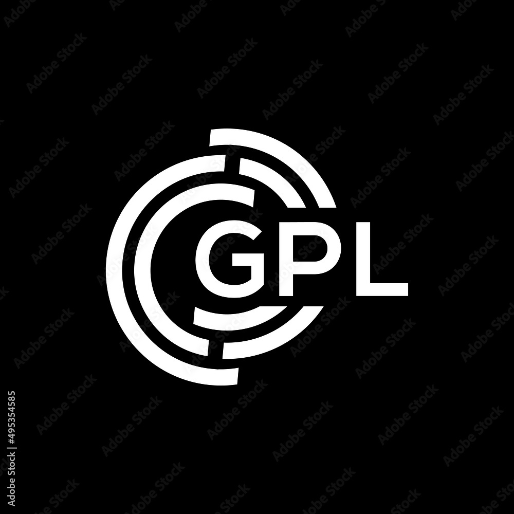 GPL letter logo design on black background. GPL creative initials letter logo concept. GPL letter design. GPL letter logo design on black background. GPL creative initials letter logo concept. GPL letter design.