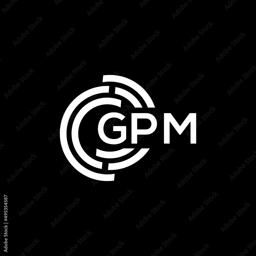 GPM letter logo design on black background. GPM creative initials letter logo concept. GPM letter design. GPM letter logo design on black background. GPM creative initials letter logo concept. GPM letter design.